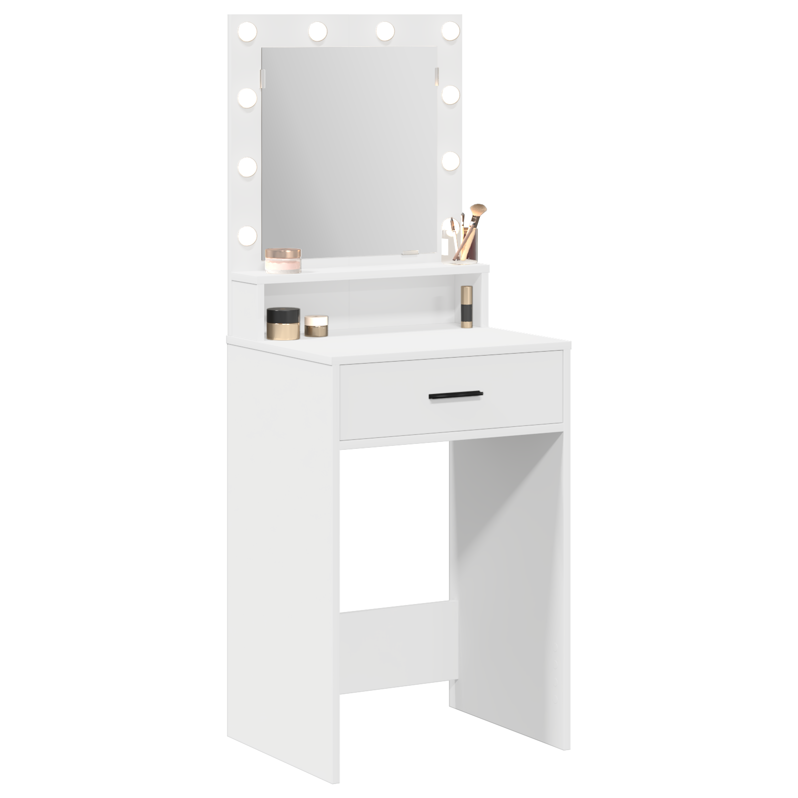 vidaXL Kaptafel met LED Verlichting Wit 50x41x135 cm