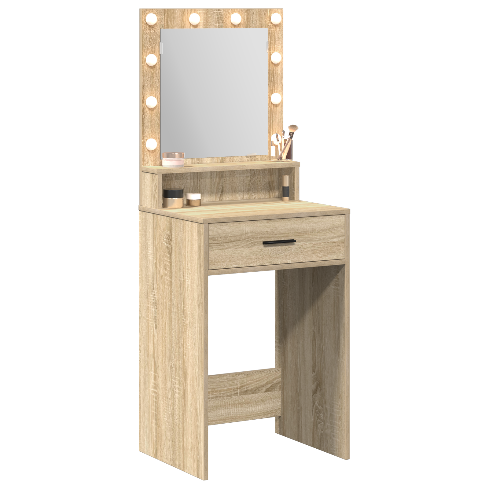 vidaXL Makeuptafel met LED-licht in Sonoma Eiken - 50x41x135 cm