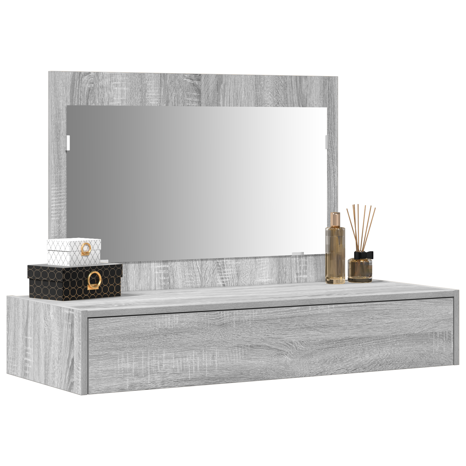 vidaXL Hangende Kaptafel Grijs Sonoma 100x40x70 cm