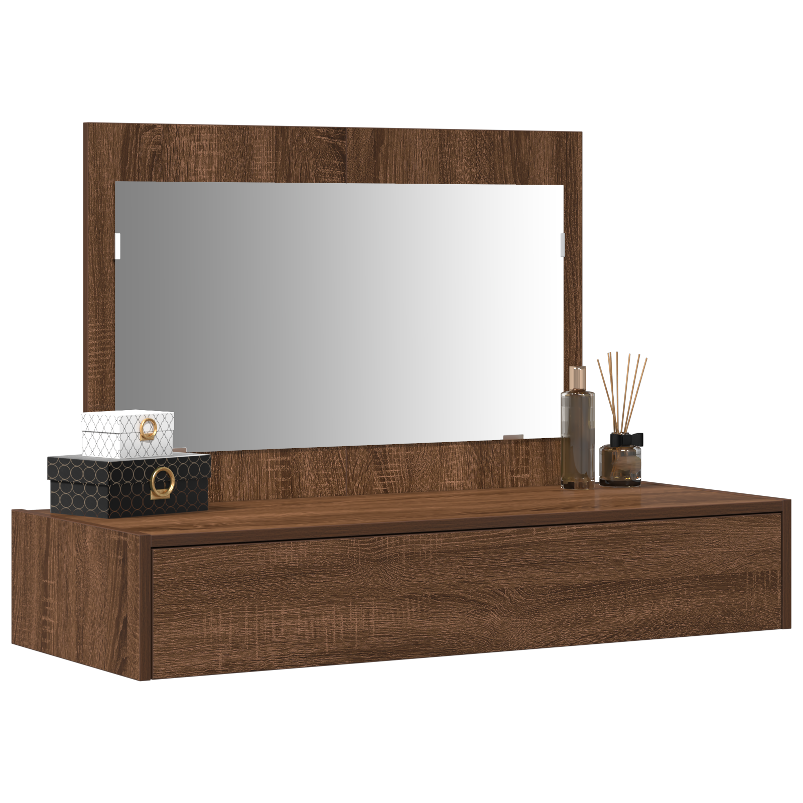 vidaXL Wandkaptafel Bruin Eiken 100x40x70 cm