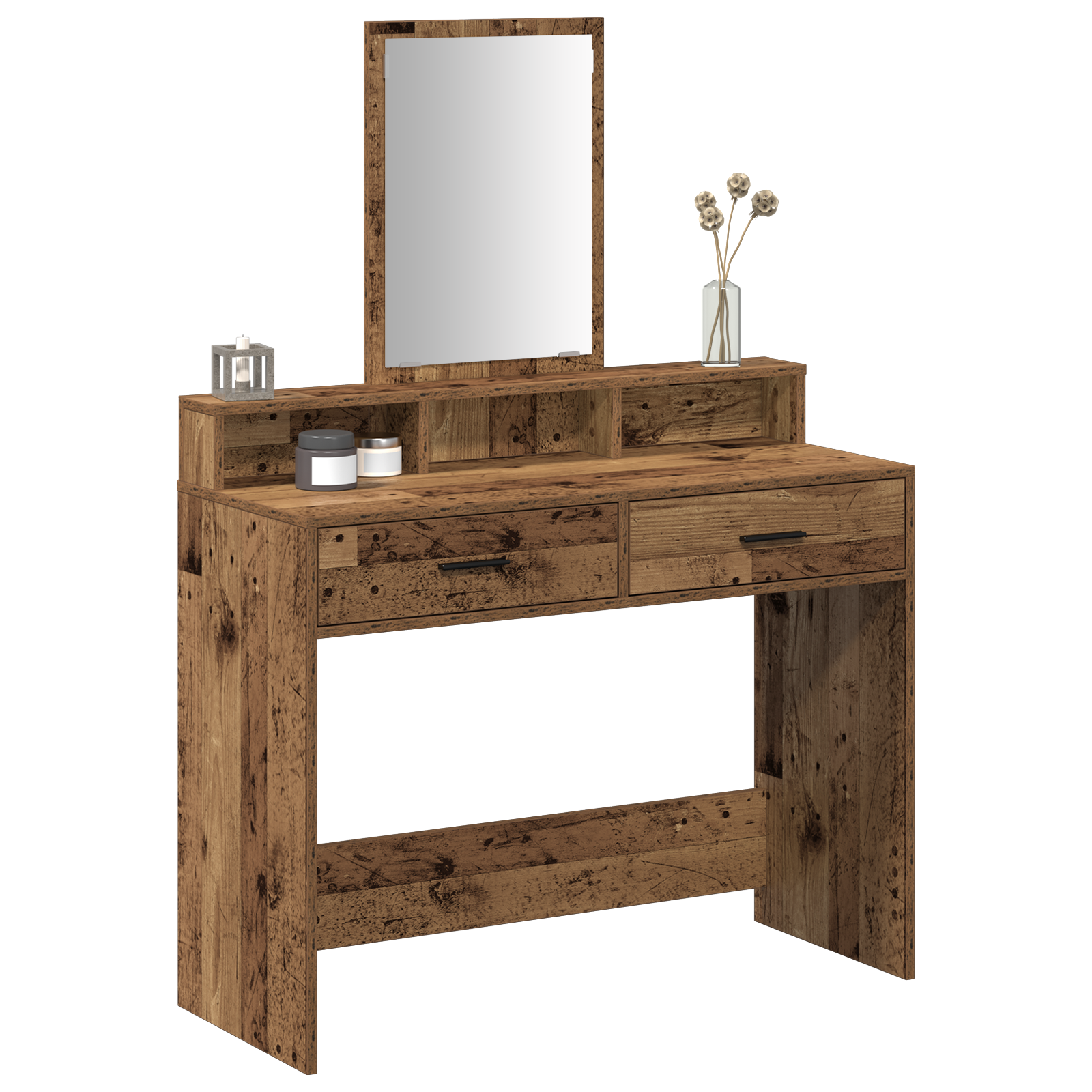 vidaXL Kaptafel met Lades van Oud Hout 100x41x140 cm