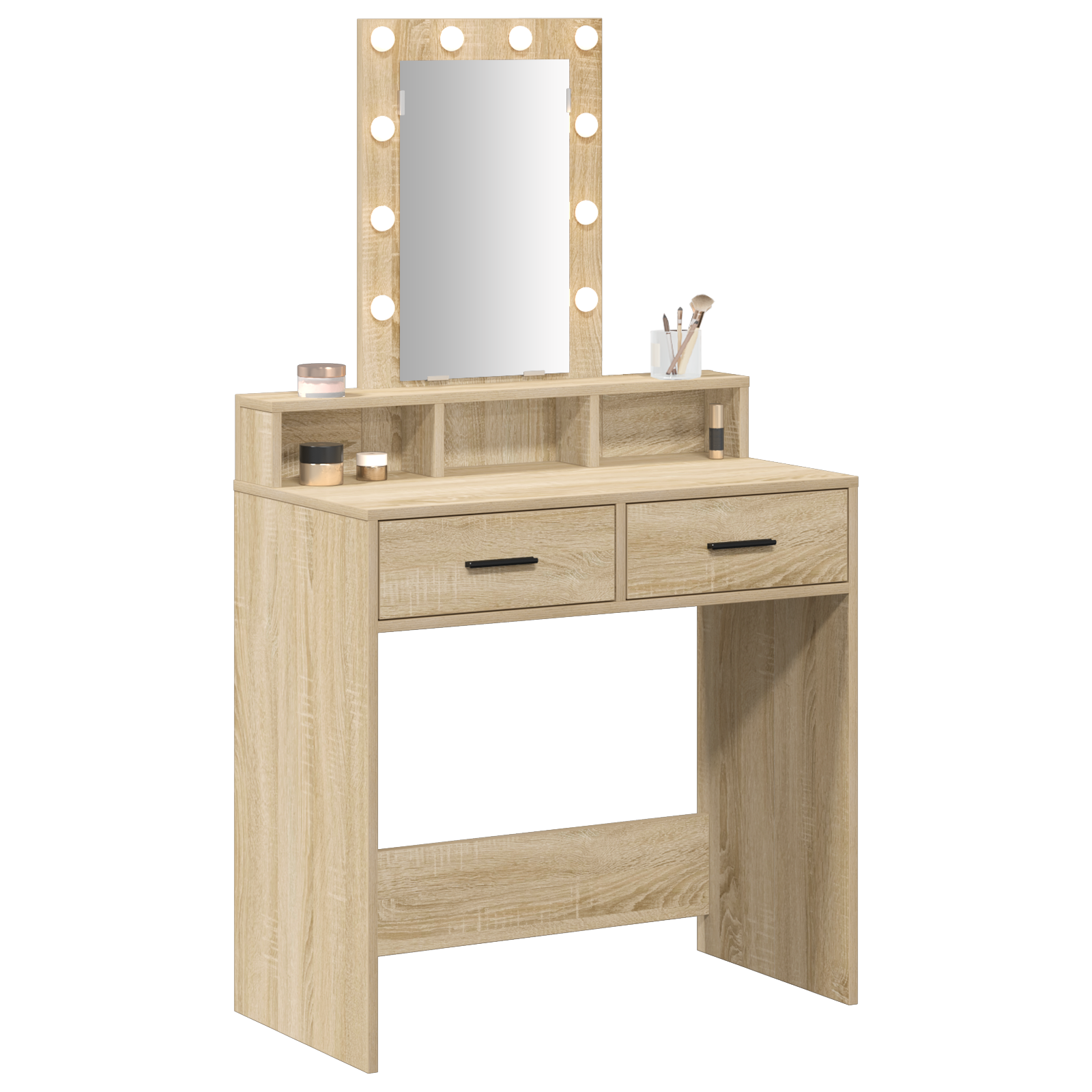 vidaXL Kaptafel met LED-verlichting - Sonoma Eiken - 79x41x140 cm