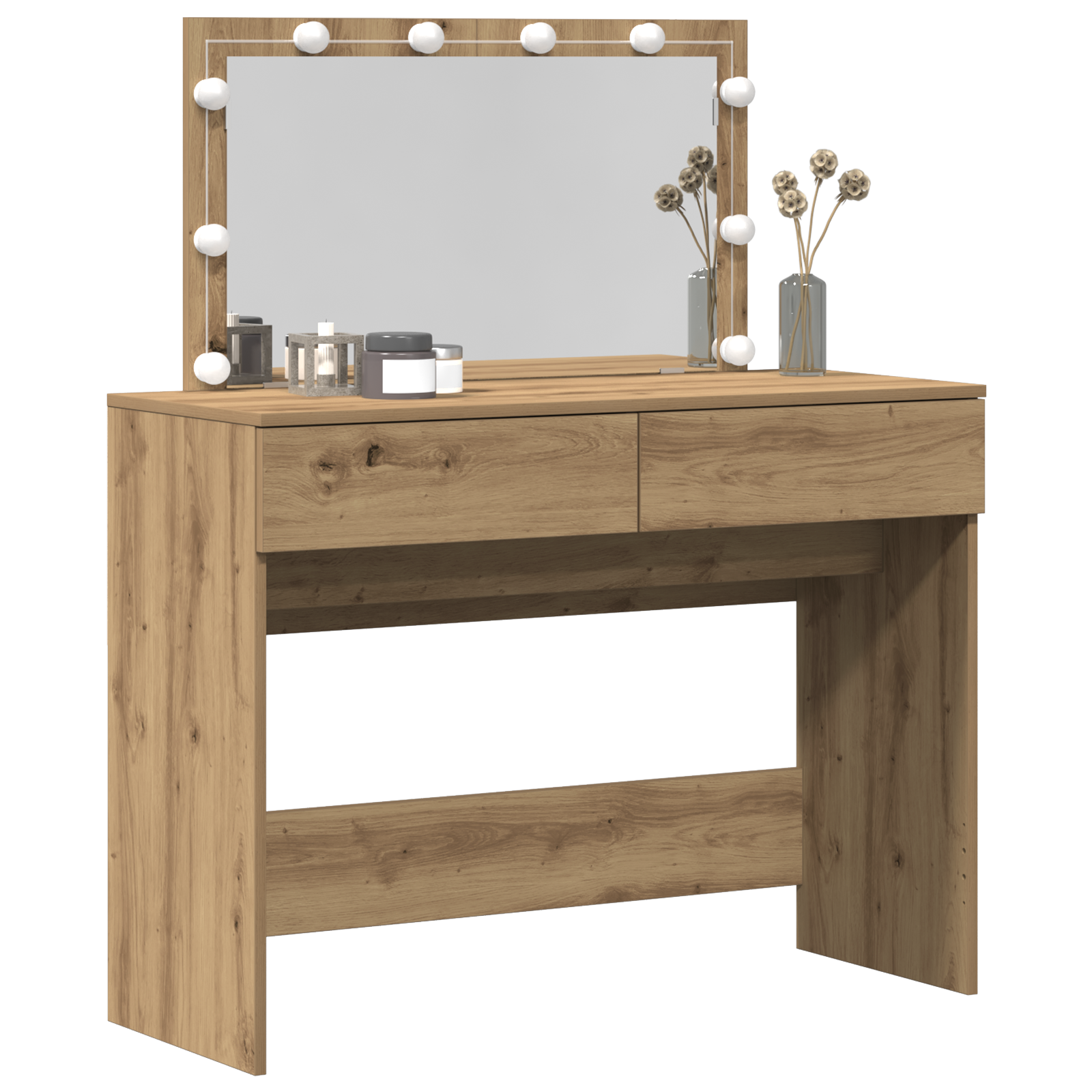 vidaXL Kaptafel met LED Artisan Eiken 100x40x120 cm