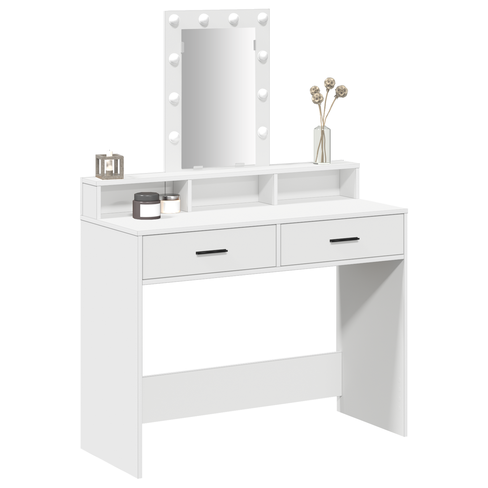 vidaXL Kaptafel met LED-verlichting 100x41x140 cm wit
