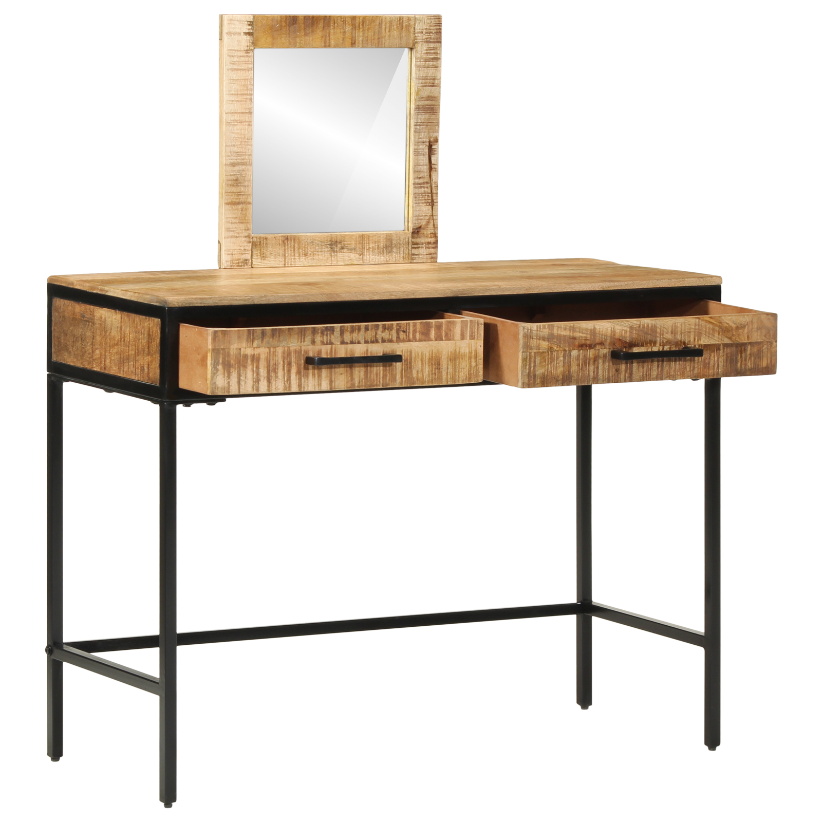 vidaXL Kaptafel 100x40x75/120 cm Massief Hout Ruwe Mango