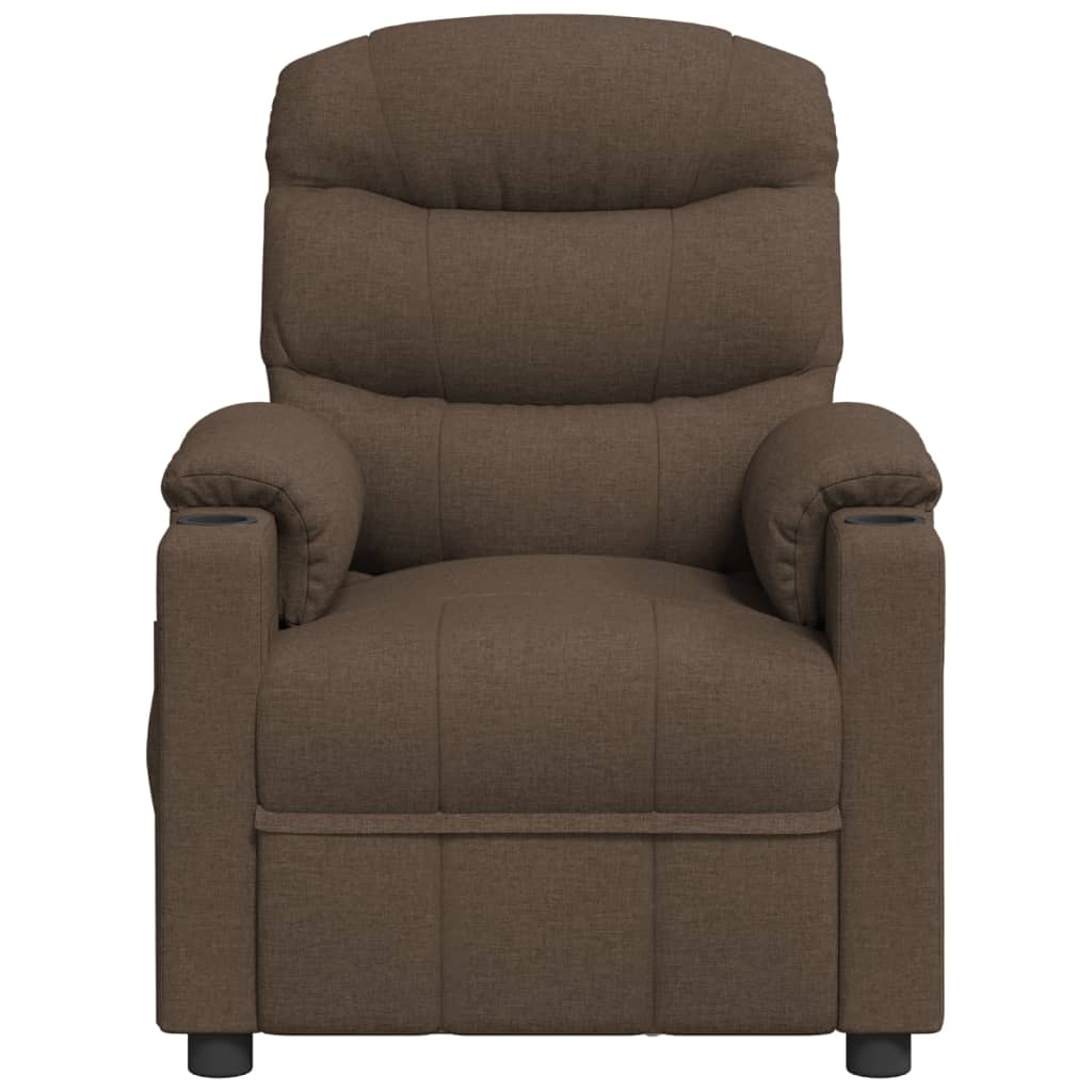 vidaXL Massagestoel stof bruin