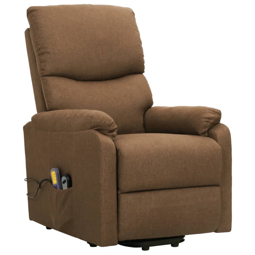 vidaXL Sta-op-massagestoel stof taupe