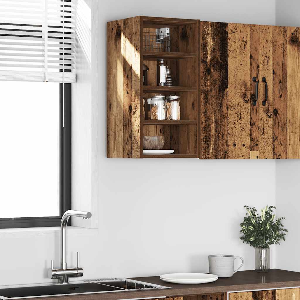 vidaXL Hangkast Riga 30x29,5x60 cm bewerkt hout oud houtkleurig