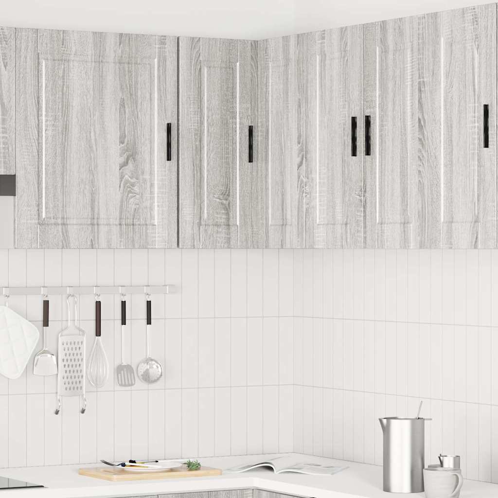 vidaXL Keuken hoekkast Porto bewerkt hout grijs sonoma eiken