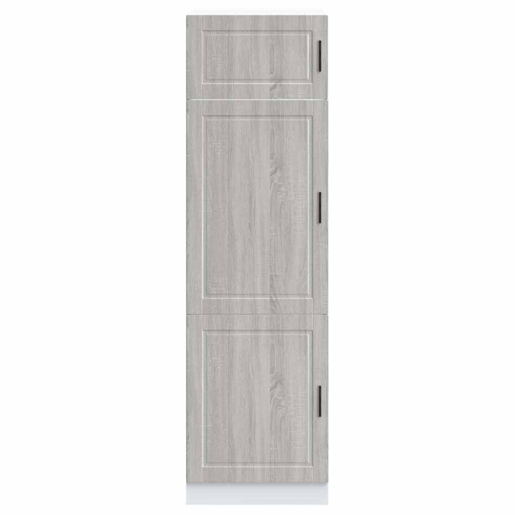 vidaXL Keukenkast Porto bewerkt hout grijs sonoma eiken
