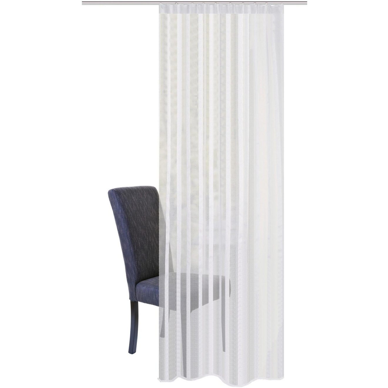 HOME WOHNIDEEN Gordijn Eike Hxb: 245x140, gordijn met combi-band verticale strepen (1 stuk)