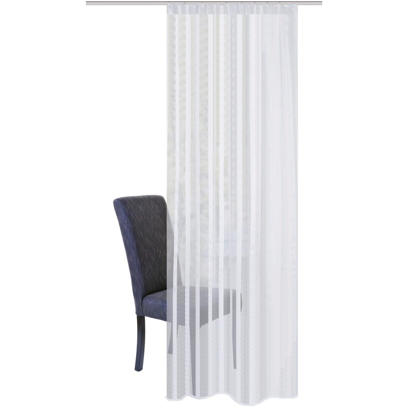 HOME WOHNIDEEN Gordijn Eike Hxb: 245x140, gordijn met combi-band verticale strepen (1 stuk)