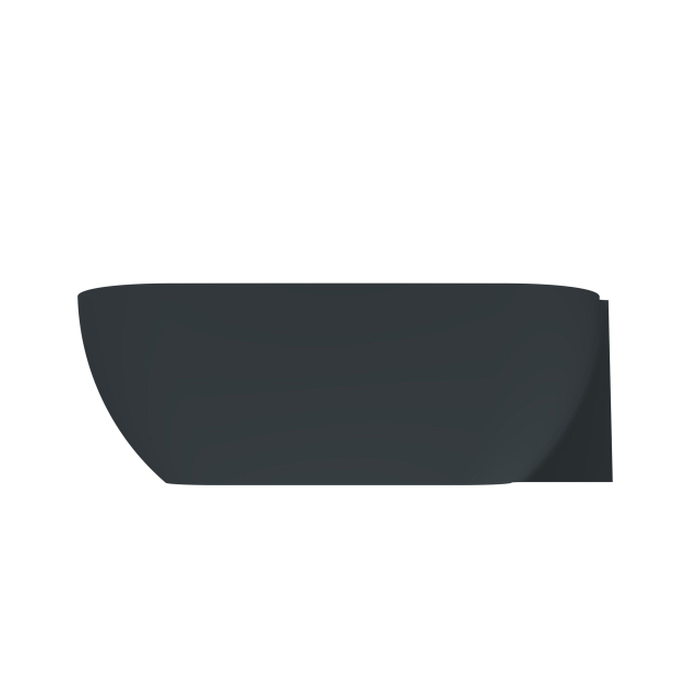 Arcqua Havana Halfvrijstaand Bad - 170x80cm - rechts - mat antraciet BAD463504