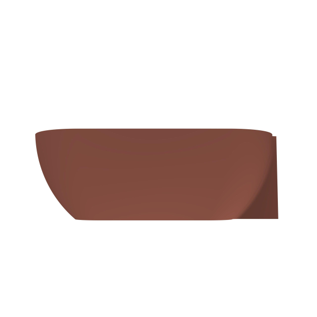 Arcqua Havana Halfvrijstaand Bad - 170x80cm - rechts - mat terracotta BAD758202