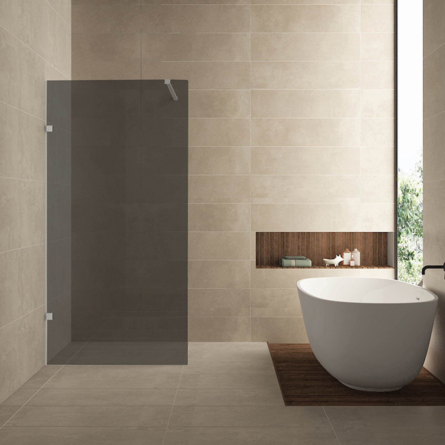 Wiesbaden Glasplaat  Less 100x200 cm 8 mm Nano Rookglas