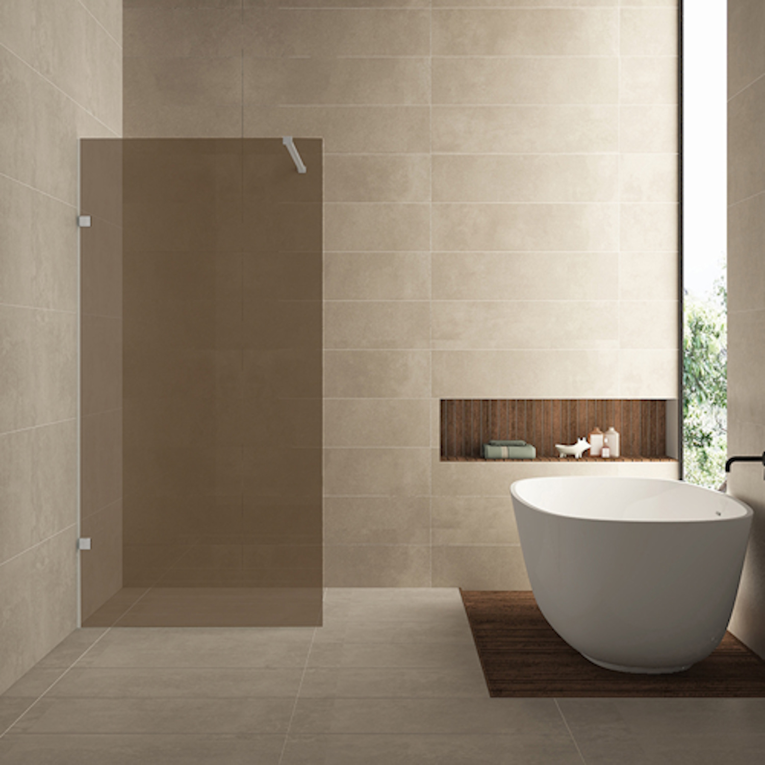 Wiesbaden Glasplaat  Less 120x200 cm 8 mm Nano Vintage Brons Glas