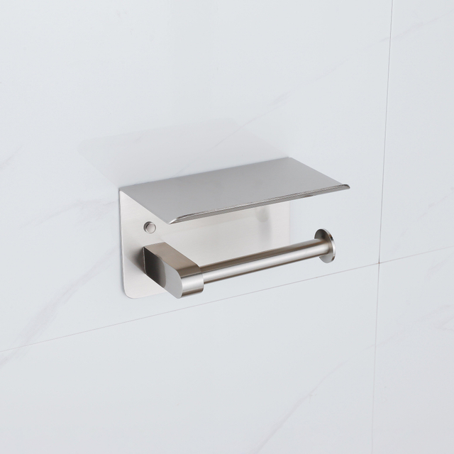 Fortifura Calvi - toiletrolhouder - met plateau - Geborsteld RVS PVD (RVS) SW1183054