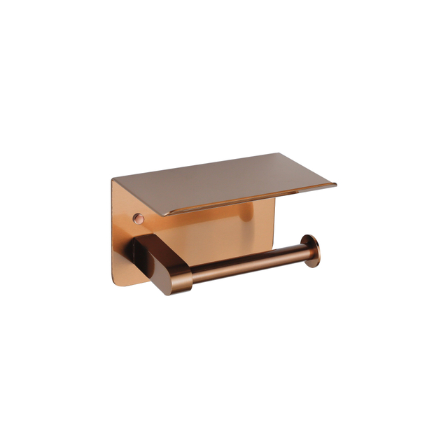 Fortifura Calvi - toiletrolhouder - met plateau - Geborsteld koper PVD (Koper) SW1183051