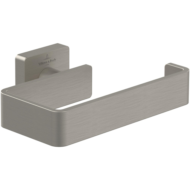 Villeroy & Boch Elements - Striking Toiletrolhouder zonder deksel - 135 x 93 x 45 mm - Matt Brushed Nickel (RVS) TVA15201400064