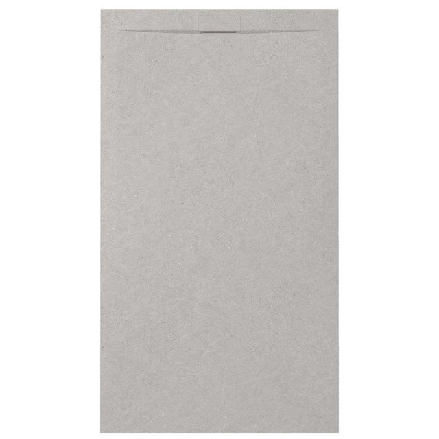 Zenon Essenza Minimal douchevloer - 120x100cm - antislip - antibacterieel - mineraalmarmer - rechthoek - Vertigo pearl (grijs) 400000000000044986