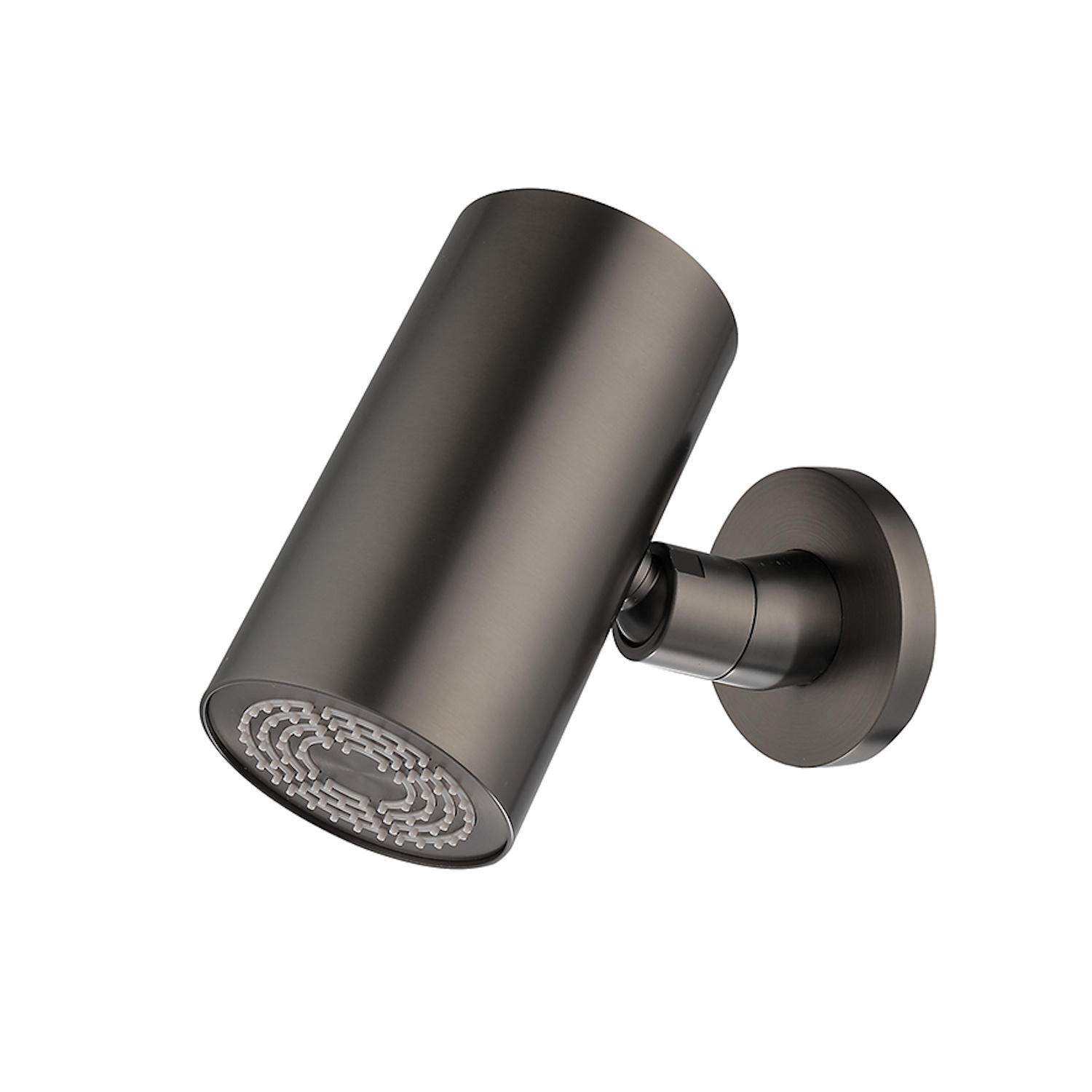Wiesbaden Hoofddouche  UniMatch Beam Rond 1 Stand met Muurbevestiging Gunmetal PVD