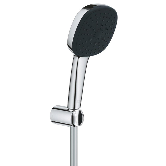 Grohe Vitalio Comfort QuickFix Handdoucheset - Ø11cm - 3 straalsoorten - 8.0l/min - met houder - met slang - 175cm - chroom 26176001