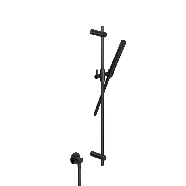 Hotbath COBBER Doucheset glijstang 90cm wandaansluitbocht doucheslang 150cm handdouche Gepolijst zwart PVD M307PBP