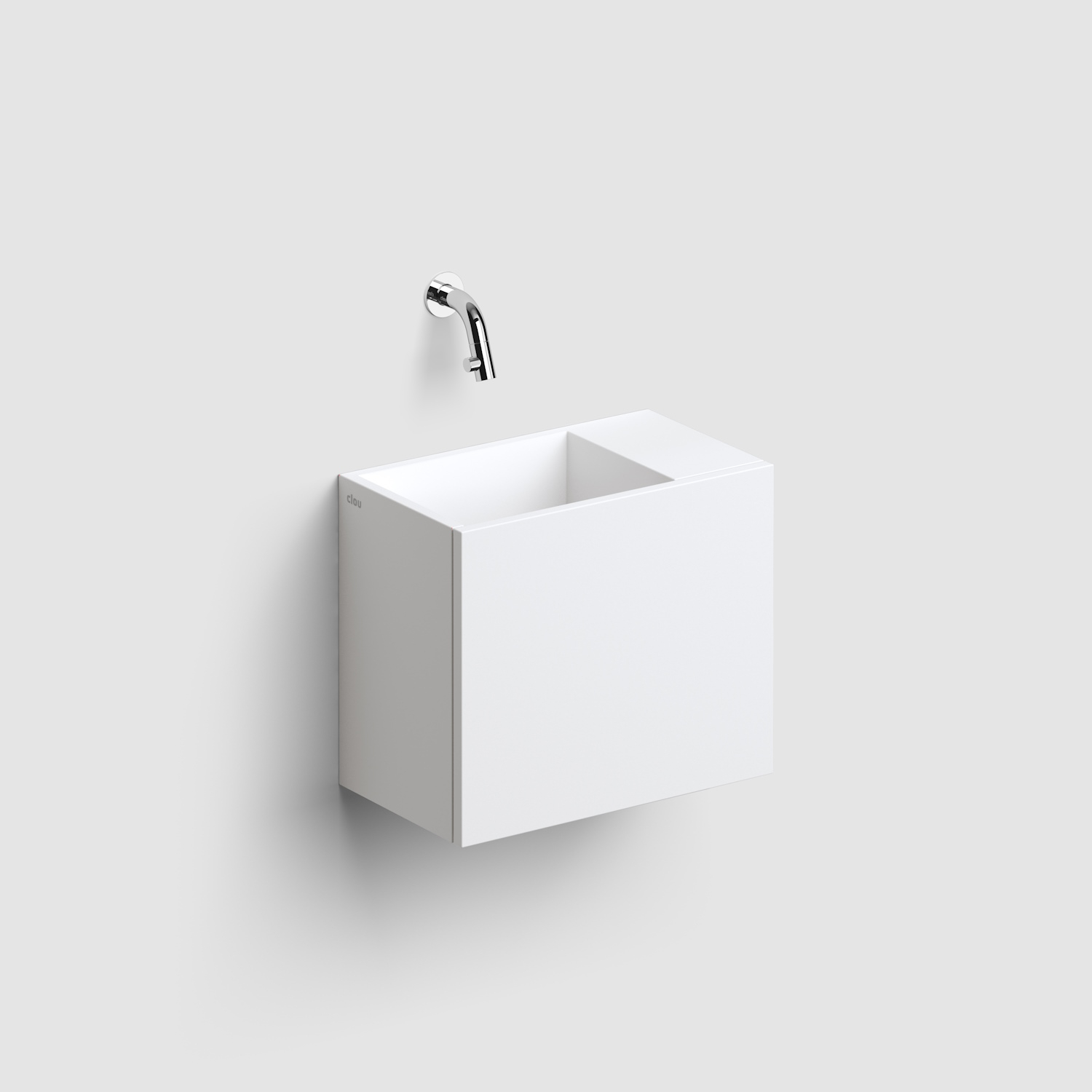 Clou Fontein  Nifty 38Cm Met Onderkast Mat Wit