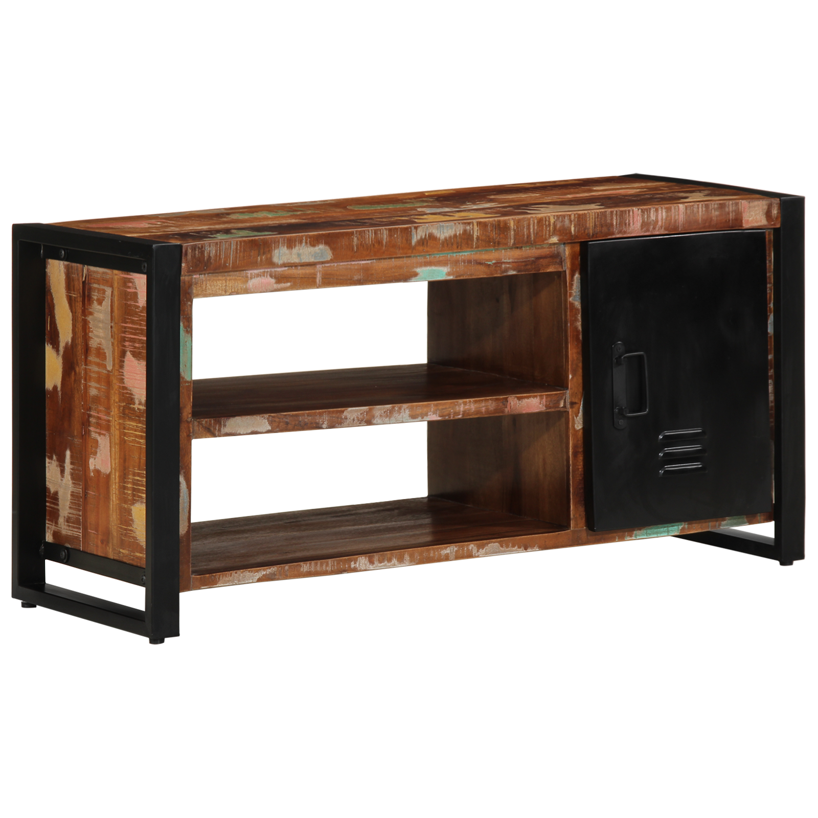 vidaXL Schoenenbank Multikleur 100x40x50 cm Massief Hout Gerecycled