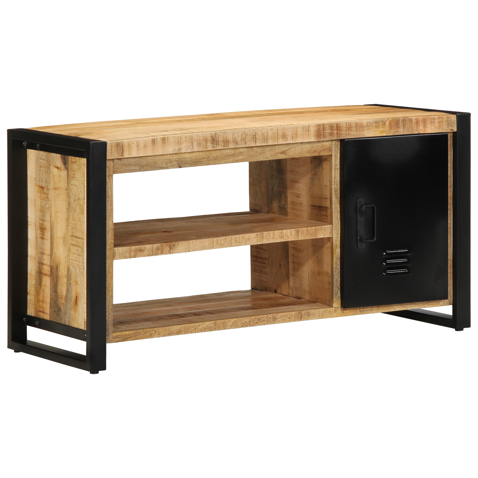 vidaXL Schoenenbank 100x40x50 cm Massief Houten Ruig Mango