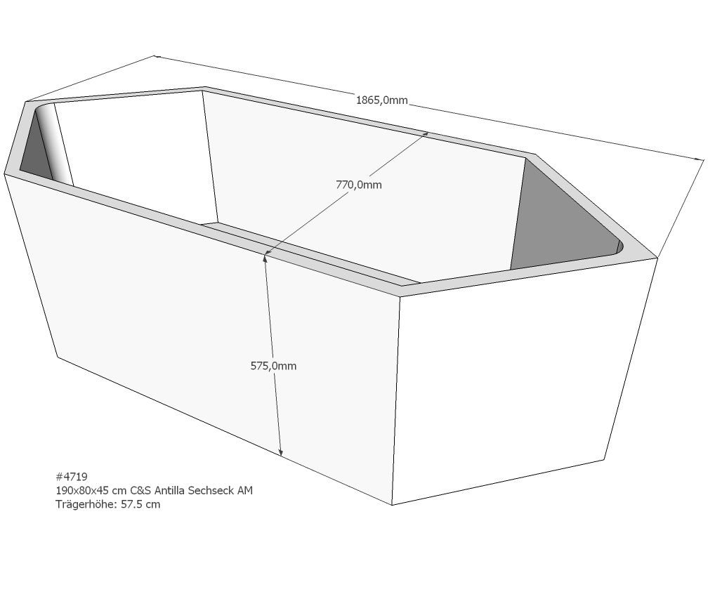 Xenz beterbad baddrager voor antilla 190x80cm