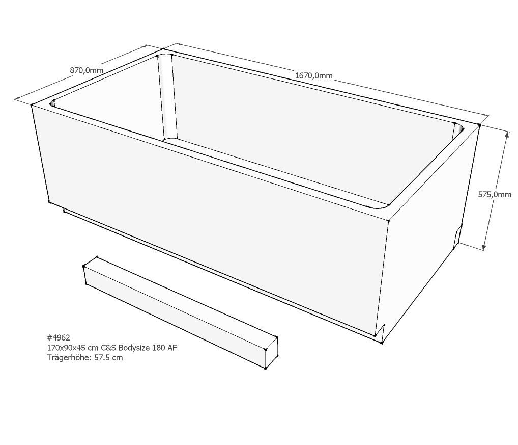 Xenz beterbad baddrager voor bodysize 170x90cm