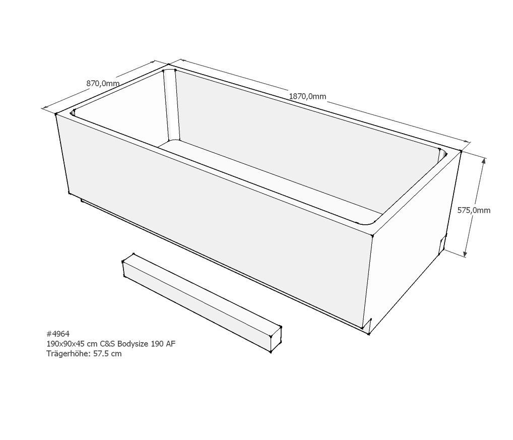 Xenz beterbad baddrager voor bodysize 190x90cm