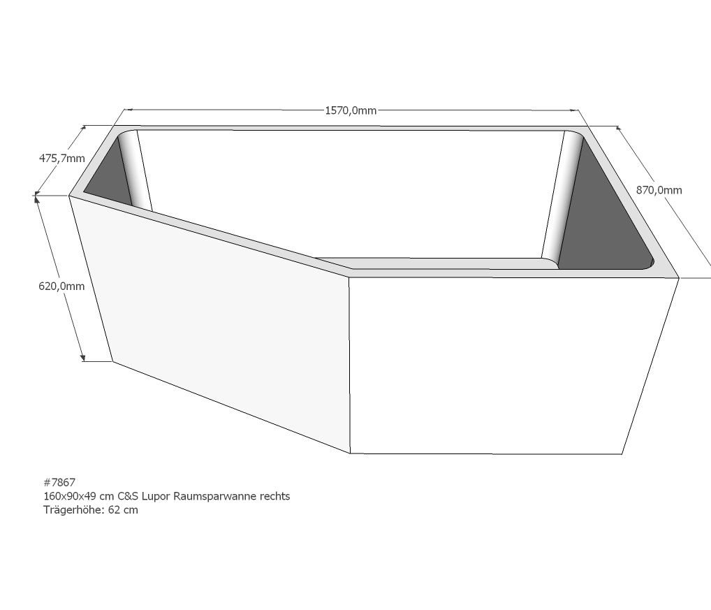 Xenz beterbad baddrager voor society 160 rechts 160x90cm