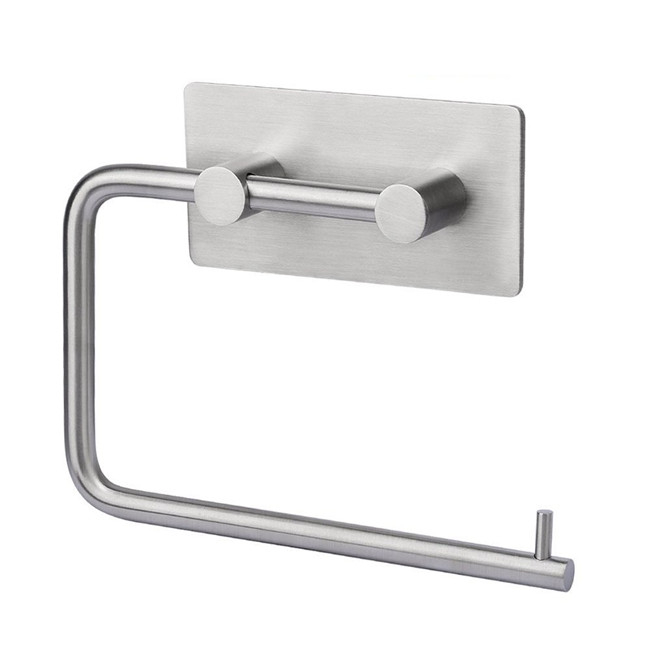 XIVADA WC rolhouder Mara - Rvs - Zelfklevend - 3m Tape - Zilver