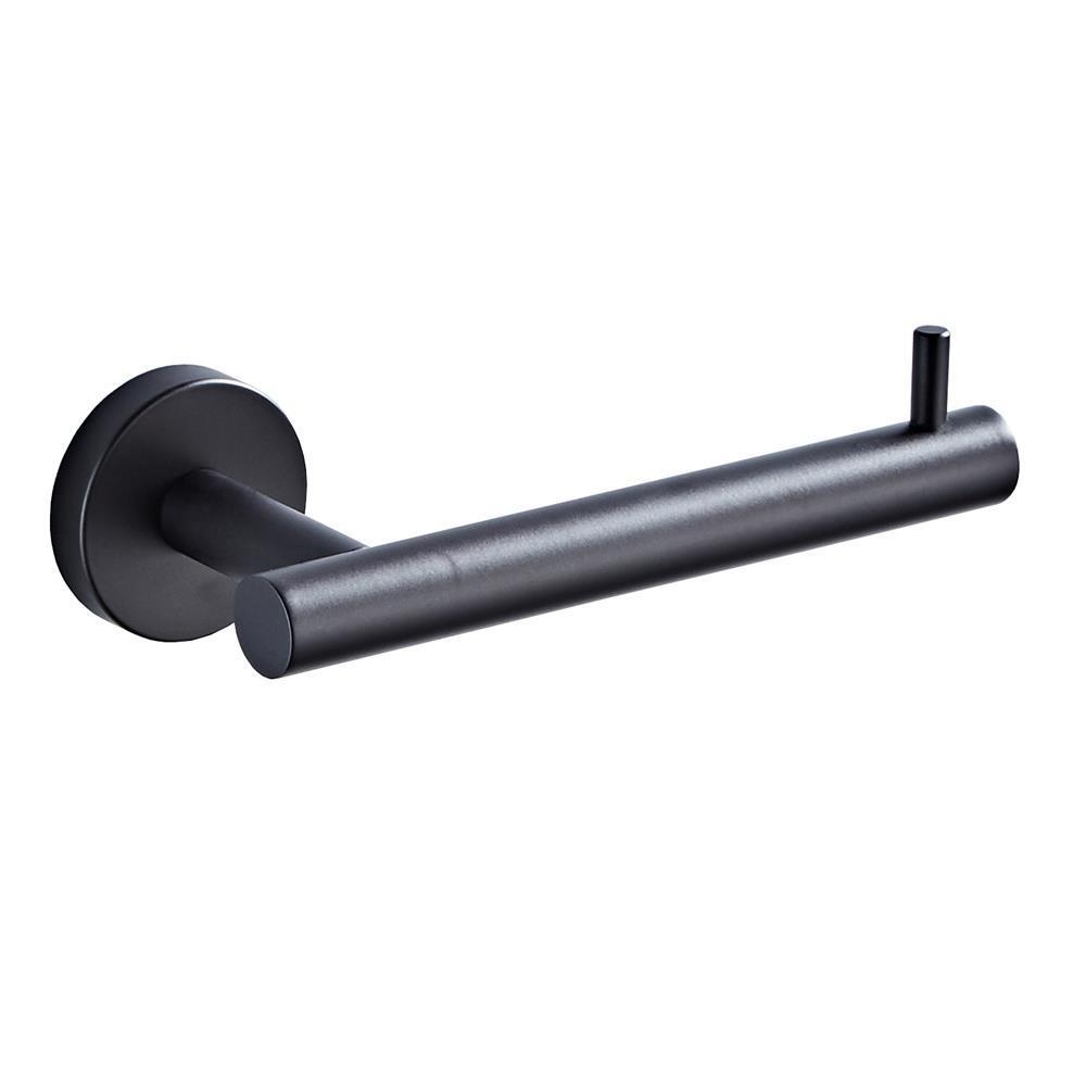 XIVADA Toiletrolhouder Juna - Zelfklevend - Rvs - Zwart