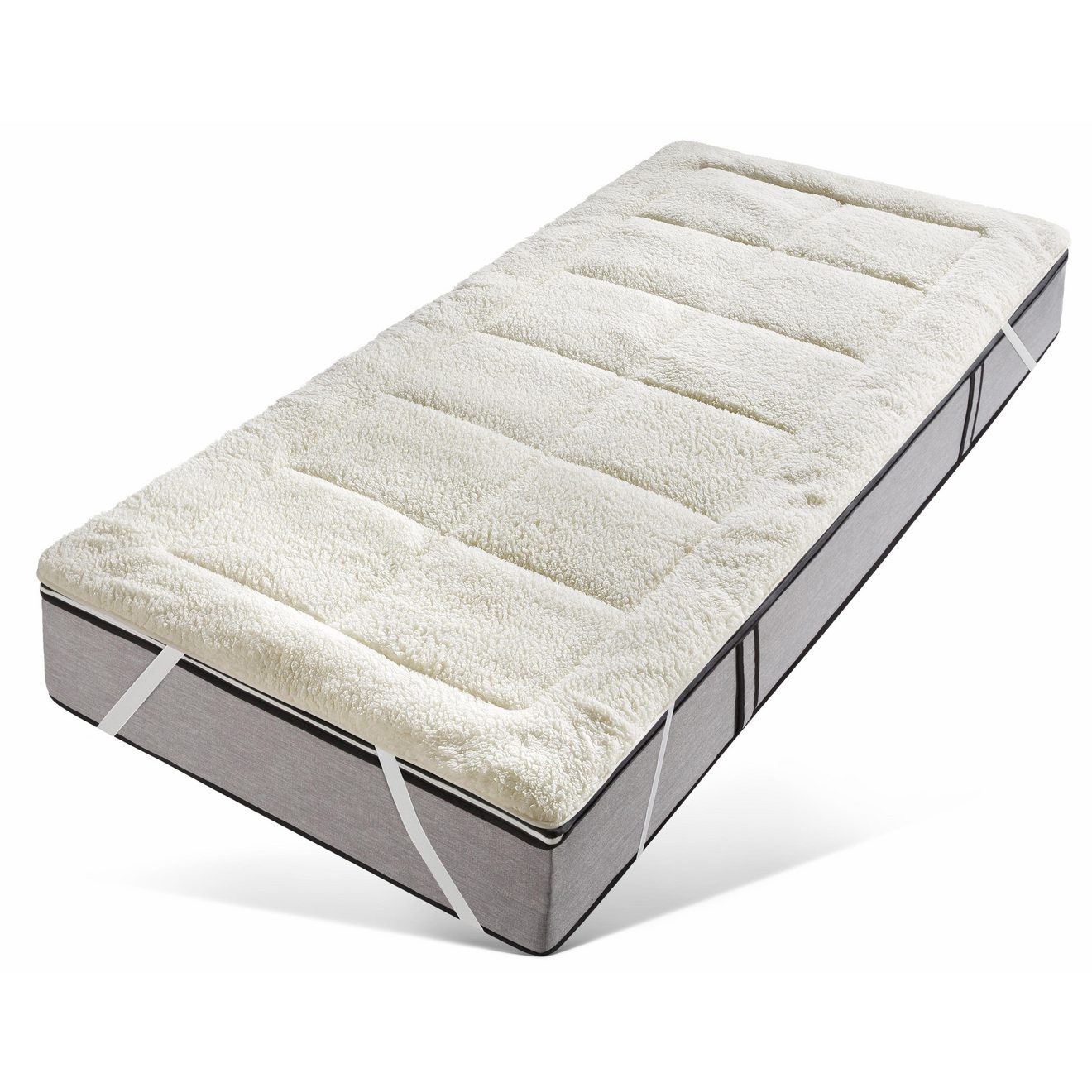 RIBECO Matrasdek Luise, in laminaatlook, 90x200 cm en andere maten Dekbed aan beide zijden bruikbaar voor zomer en winter, wasbaar tot 60°C
