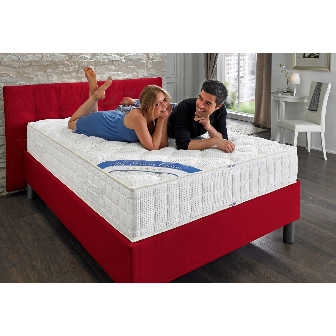 Malie Pocketveringsmatras Bari 1000 7 zones matras 90x200 cm, 140x200 cm en andere afmetingen hoogte 30 cm