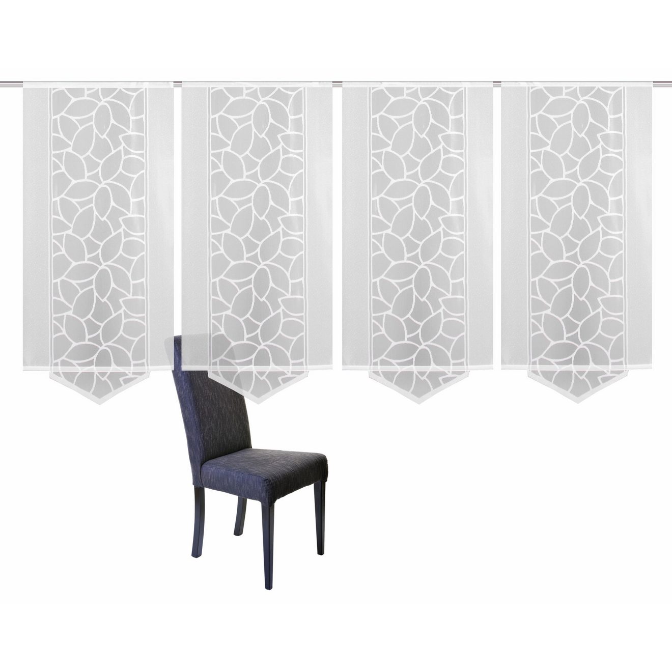 HOME WOHNIDEEN Paneelgordijn JENNA Paneelgordijn jacquard set, inclusief bevestigingsmateriaal (4 stuks)