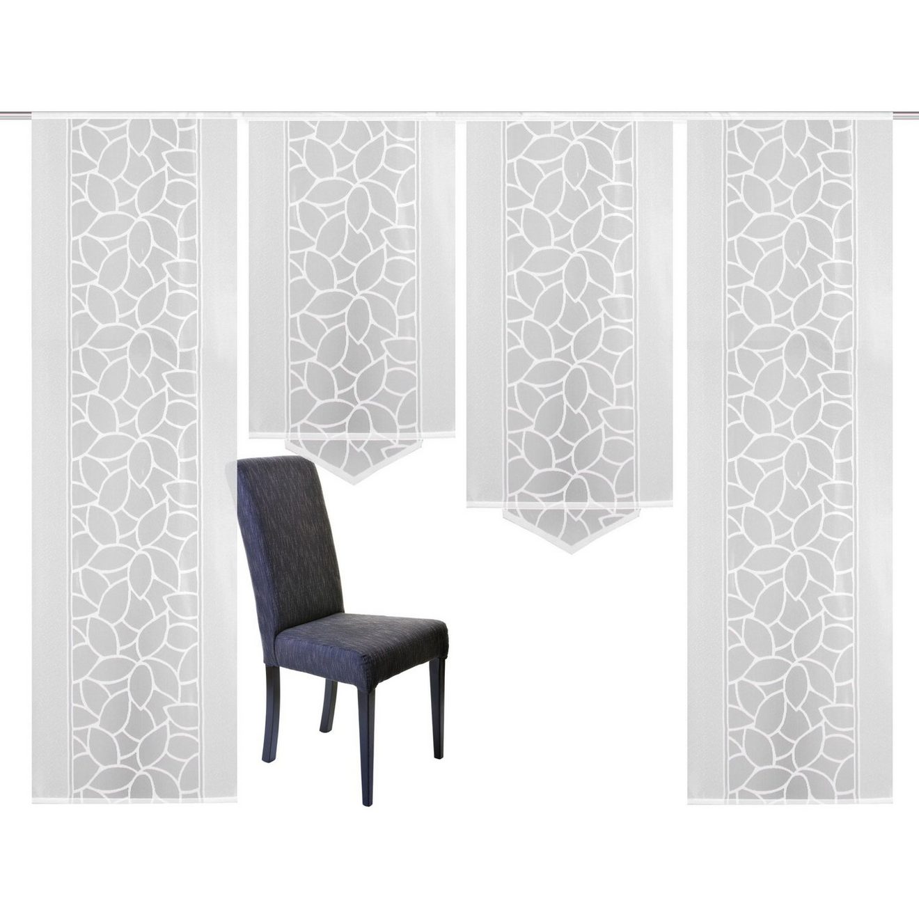 HOME WOHNIDEEN Paneelgordijn JENNA Paneelgordijn jacquard set (4 stuks)