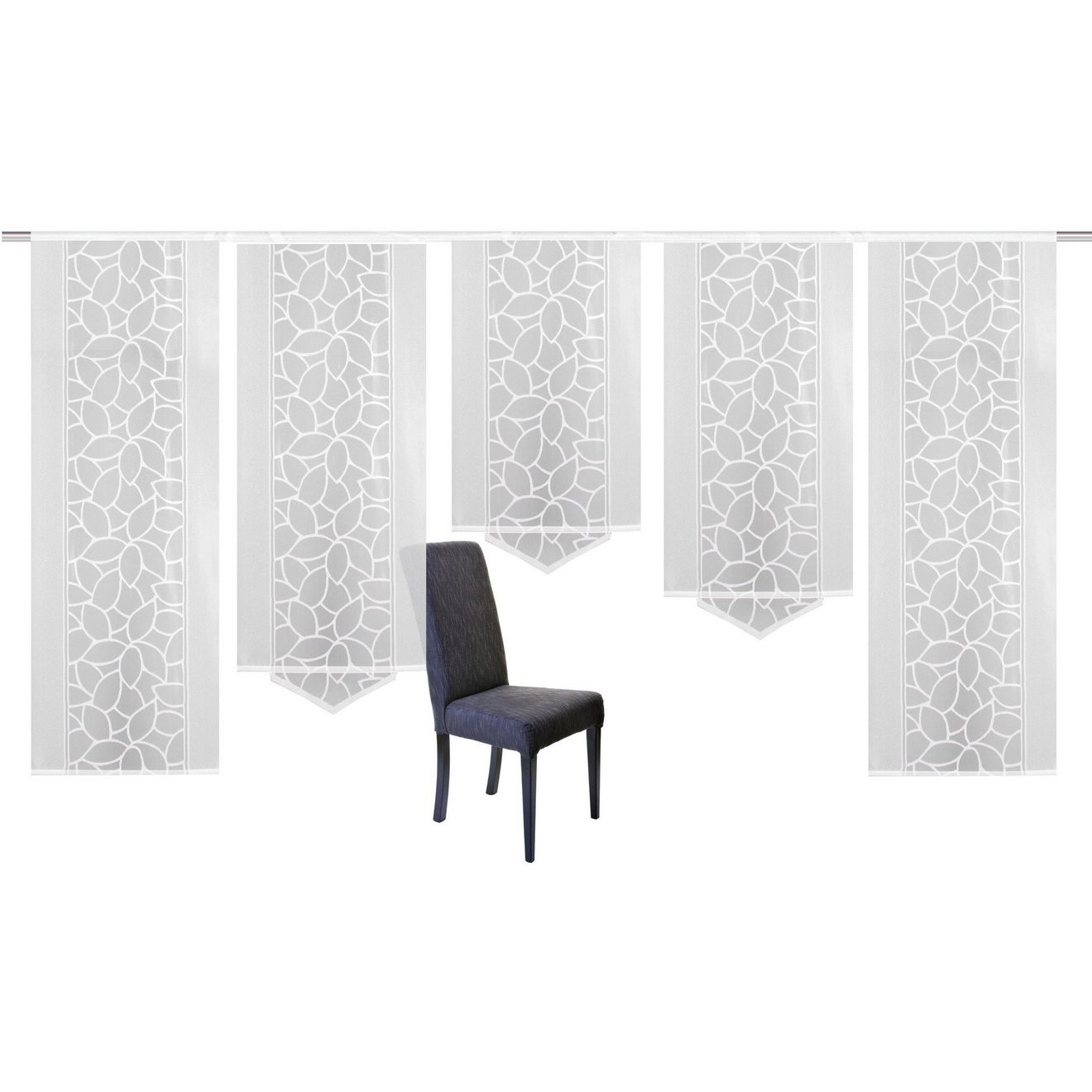 HOME WOHNIDEEN Paneelgordijn JENNA Paneelgordijn jacquard set (5 stuks)