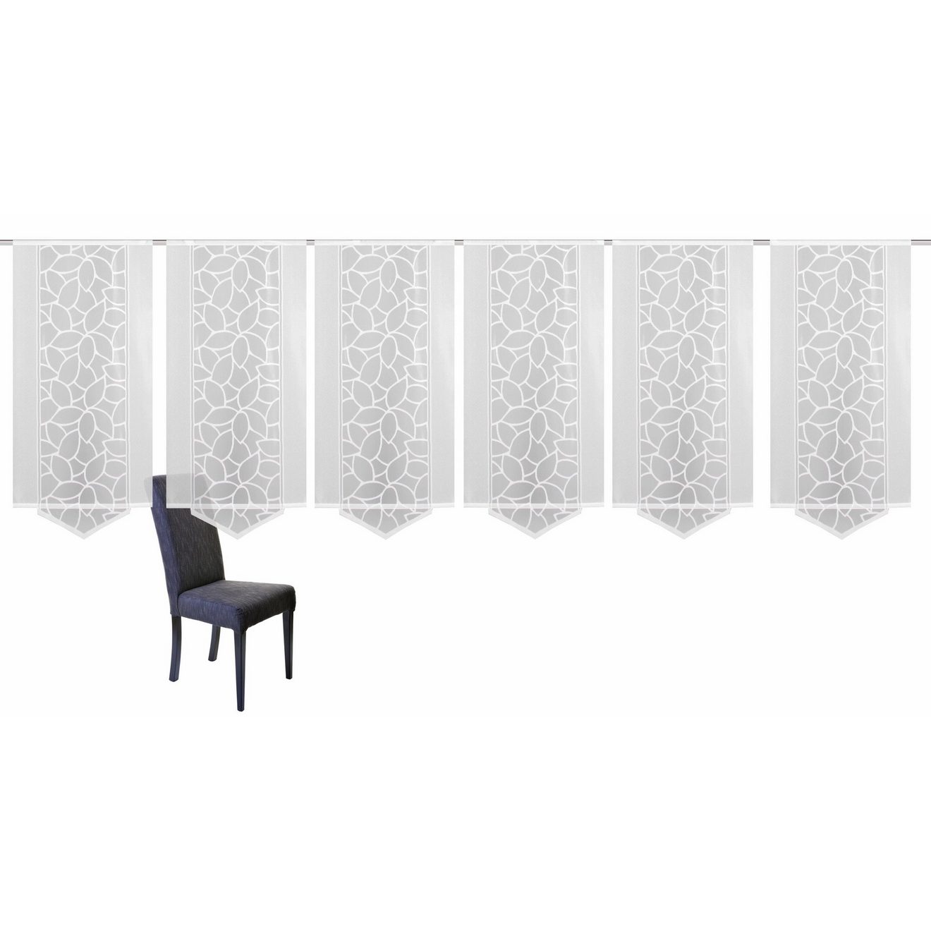 HOME WOHNIDEEN Paneelgordijn JENNA Paneelgordijn jacquard set, inclusief bevestigingsmateriaal (6 stuks)