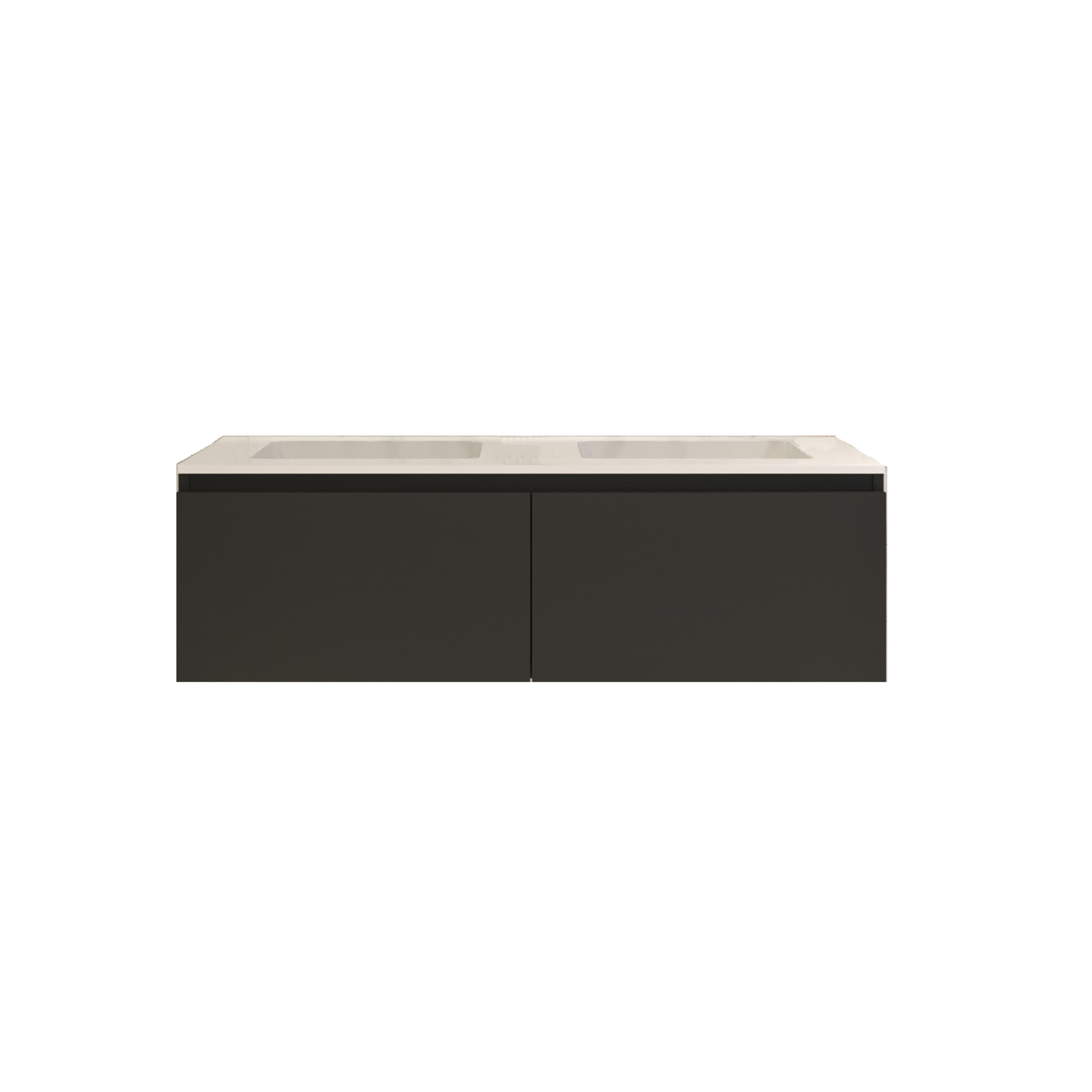 Gliss Design Badkamermeubelset Gliss Eros 120 cm Met Wastafel Met 1 Lade Mat Zwart