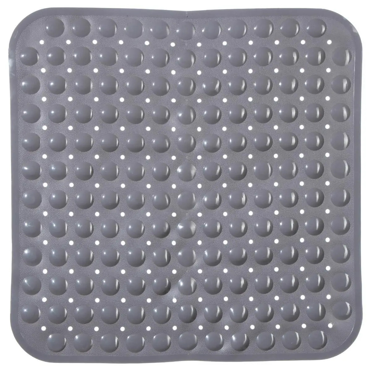 5five Anti-slip mat - badkamer - douche/bad - grijs - 54 x 54 cm - vierkant -