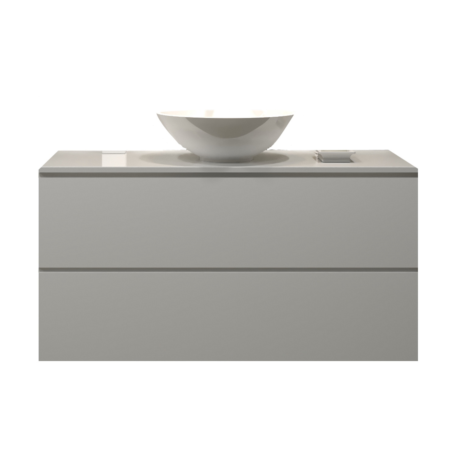 Gliss Design Badkamermeubelset Gliss Zeus 100 cm Mat Wit Met Waskom