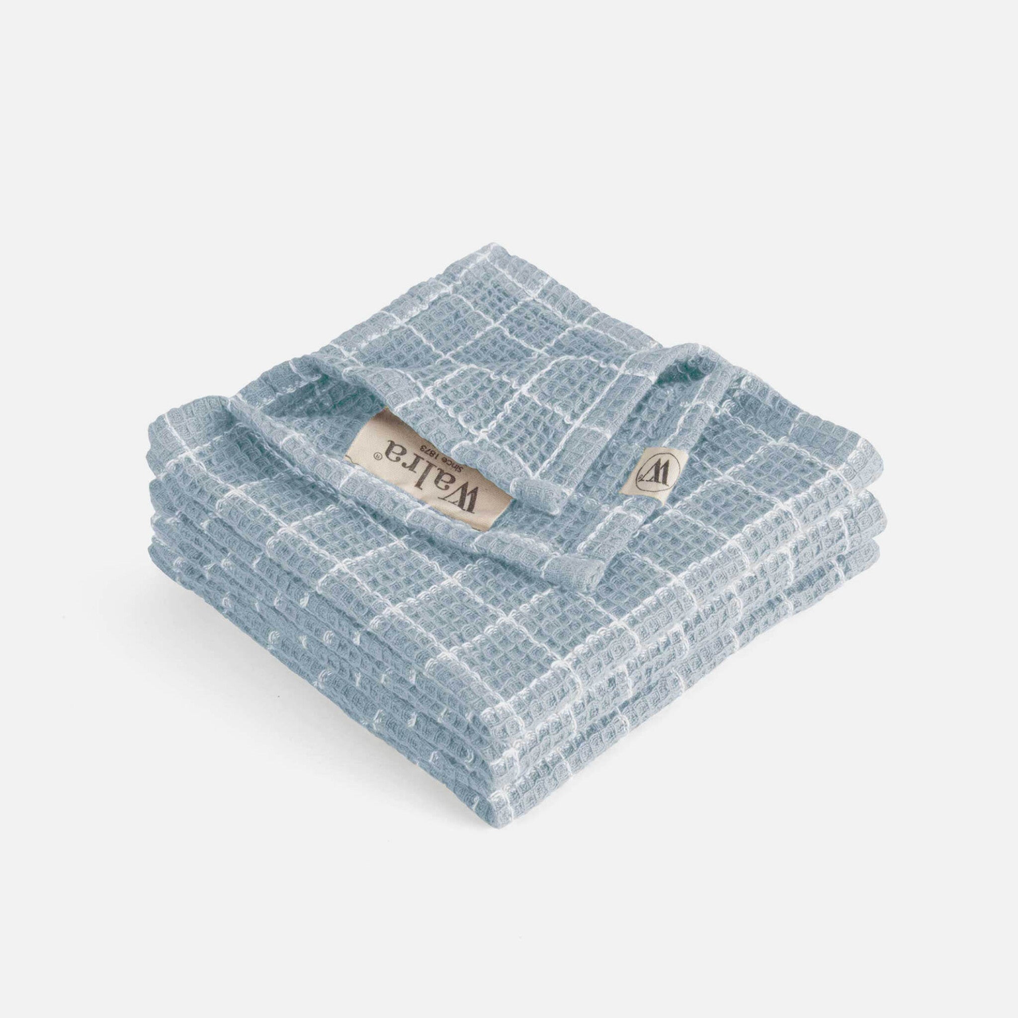 Walra Vaatdoek Dry with Cubes Jeans Blauw 3x 30x30