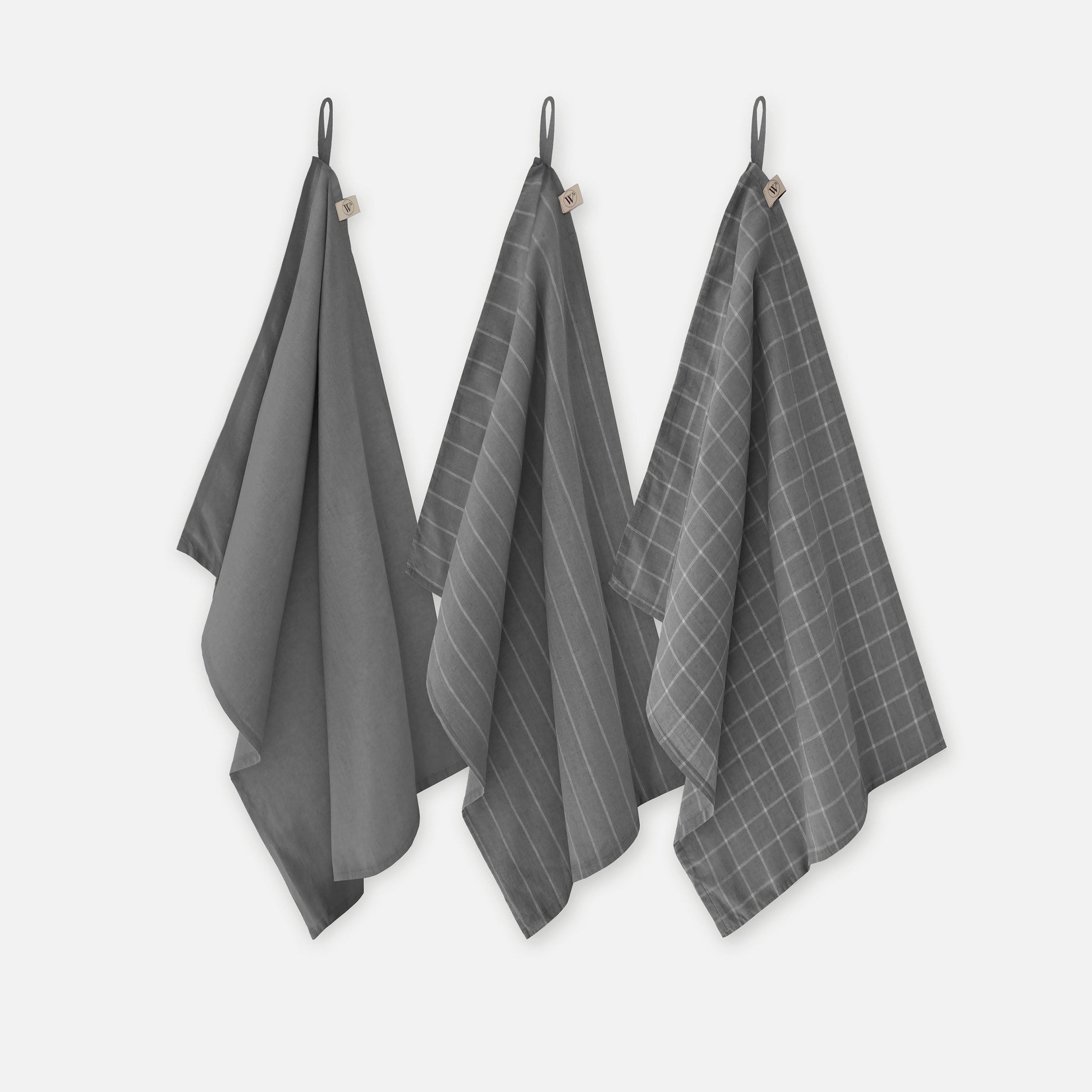Walra Keukenset Lovely Linen Antraciet 3x 50x70