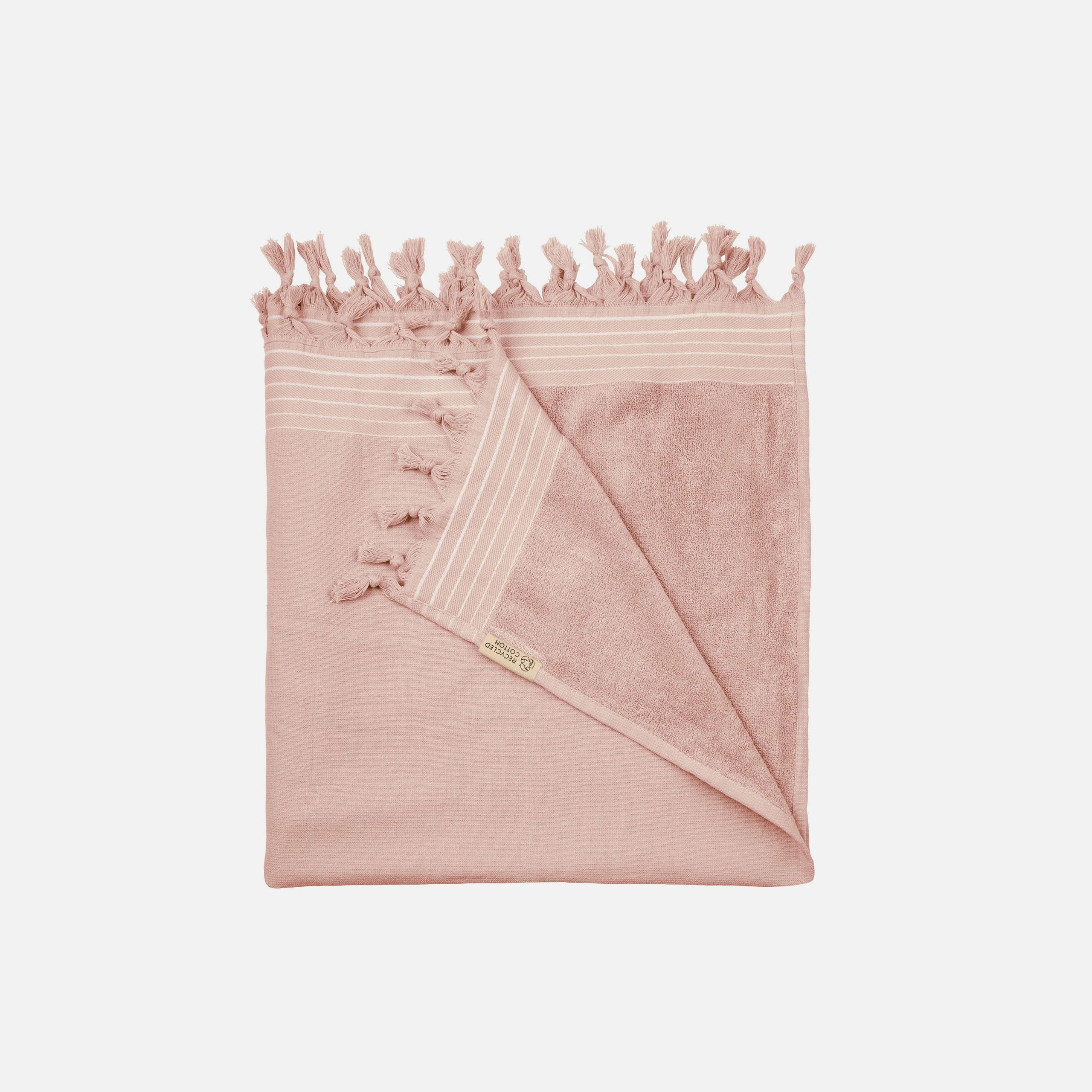 Walra Hamamdoek Remade Cotton Poeder Roze 90x180
