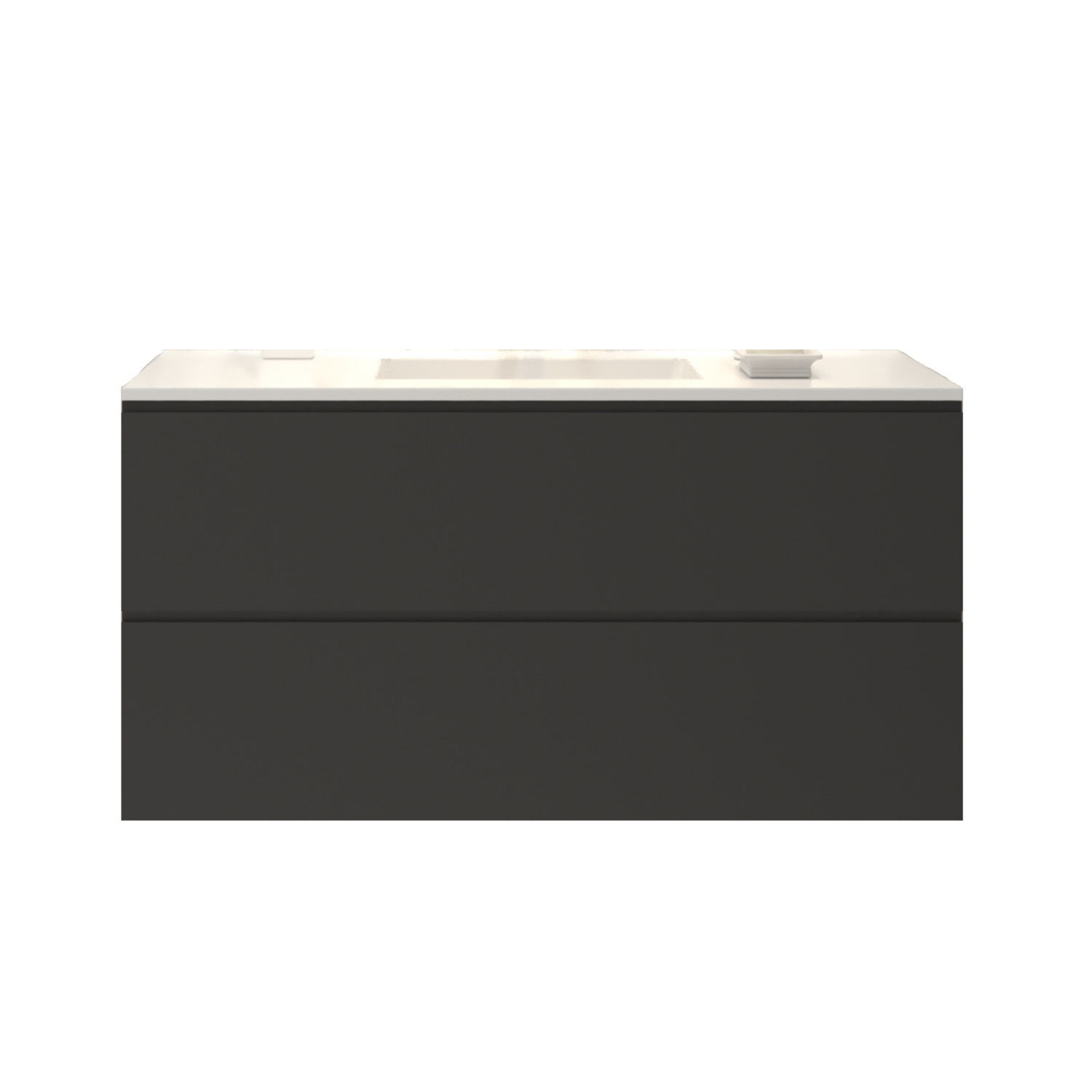 Gliss Design Badkamermeubelset Gliss Zeus 100 cm Mat Zwart