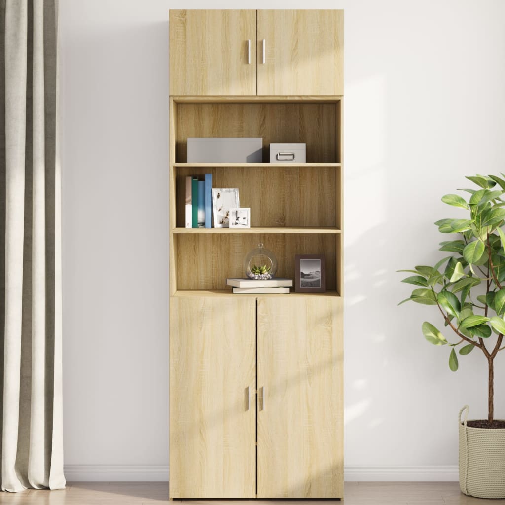 vidaXL Wandkast 80x42,5x40 cm bewerkt hout sonoma eikenkleurig